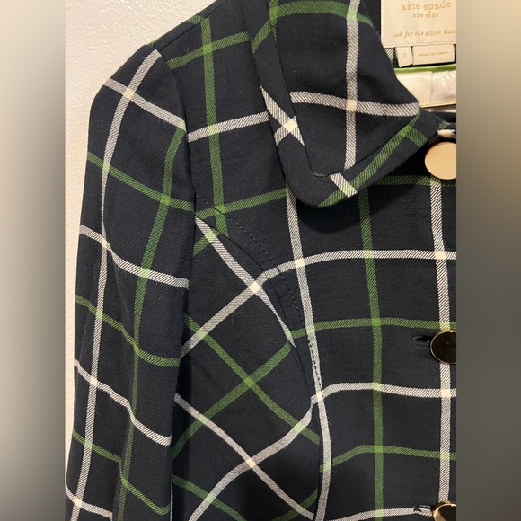 [Kate Spade] Cropped Windowpane Blazer - Picture 14 of 16